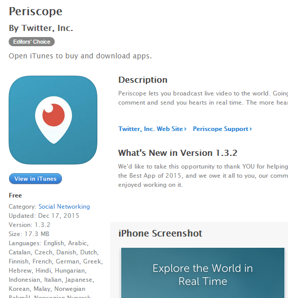 Смотрим на мир через Periscope. Как работать с приложением