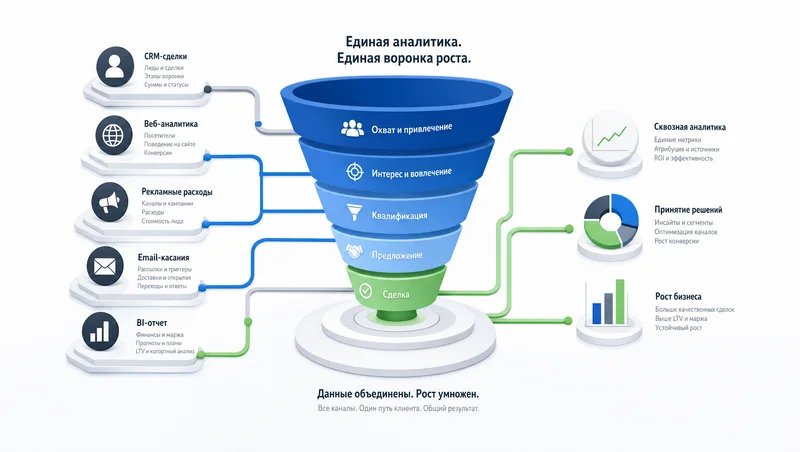 Связка CRM веб-аналитики и BI