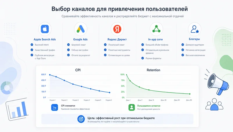 Сравнение каналов привлечения установок