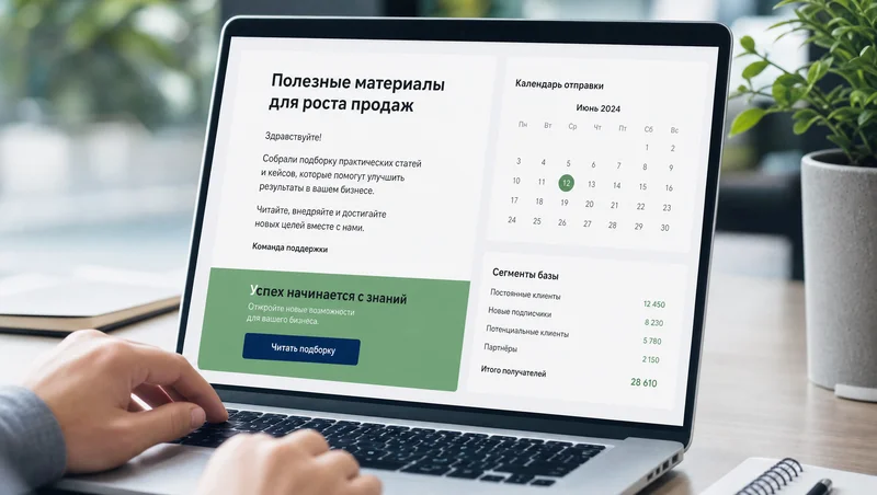 короткая рассылка с реферальной ссылкой