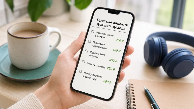 Микрозадания на экране смартфона