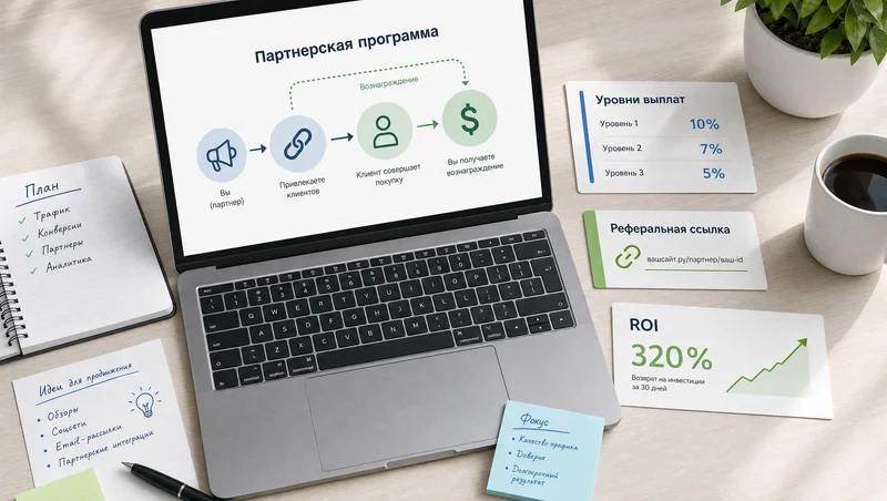 Схема партнерской программы на рабочем столе