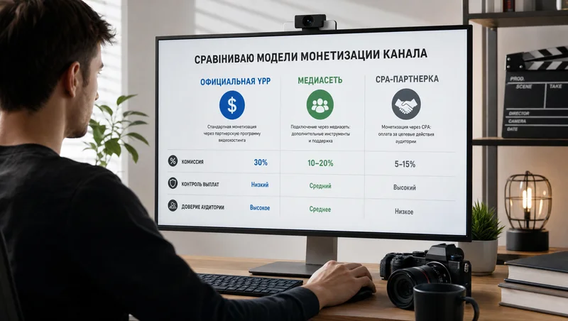 Сравнение моделей монетизации YouTube канала