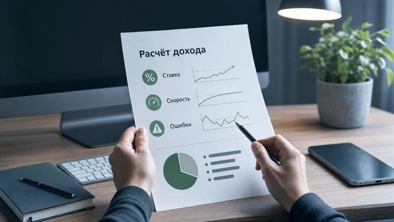 Расчёт дохода от ввода капчи