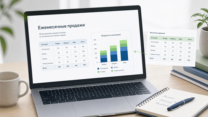 Таблица и диаграмма в документе