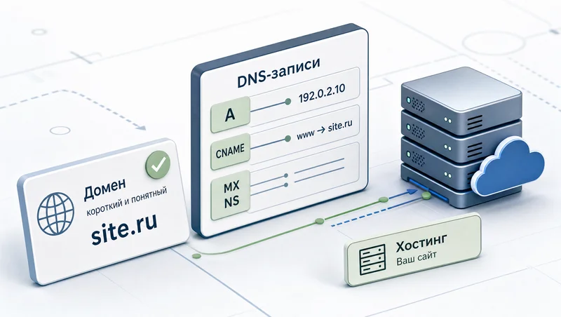 Выбор домена и настройка DNS