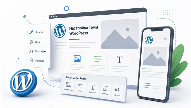Настройка темы и структуры сайта