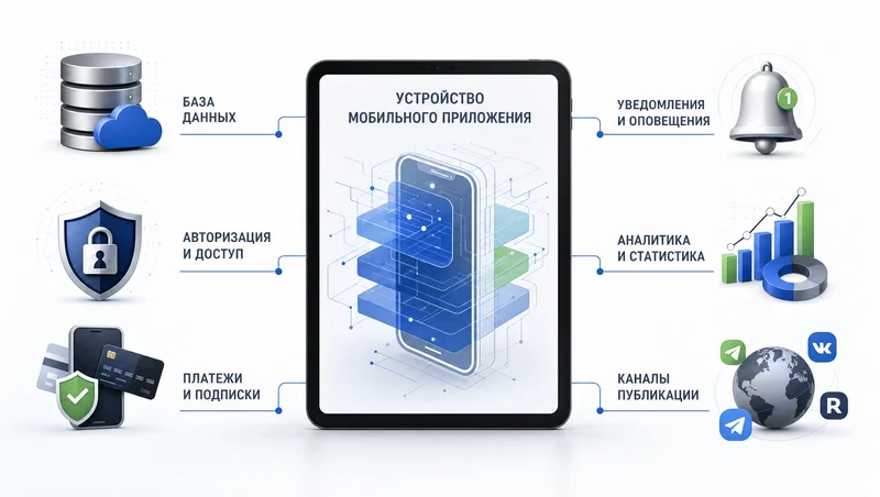 Схема устройства мобильного приложения