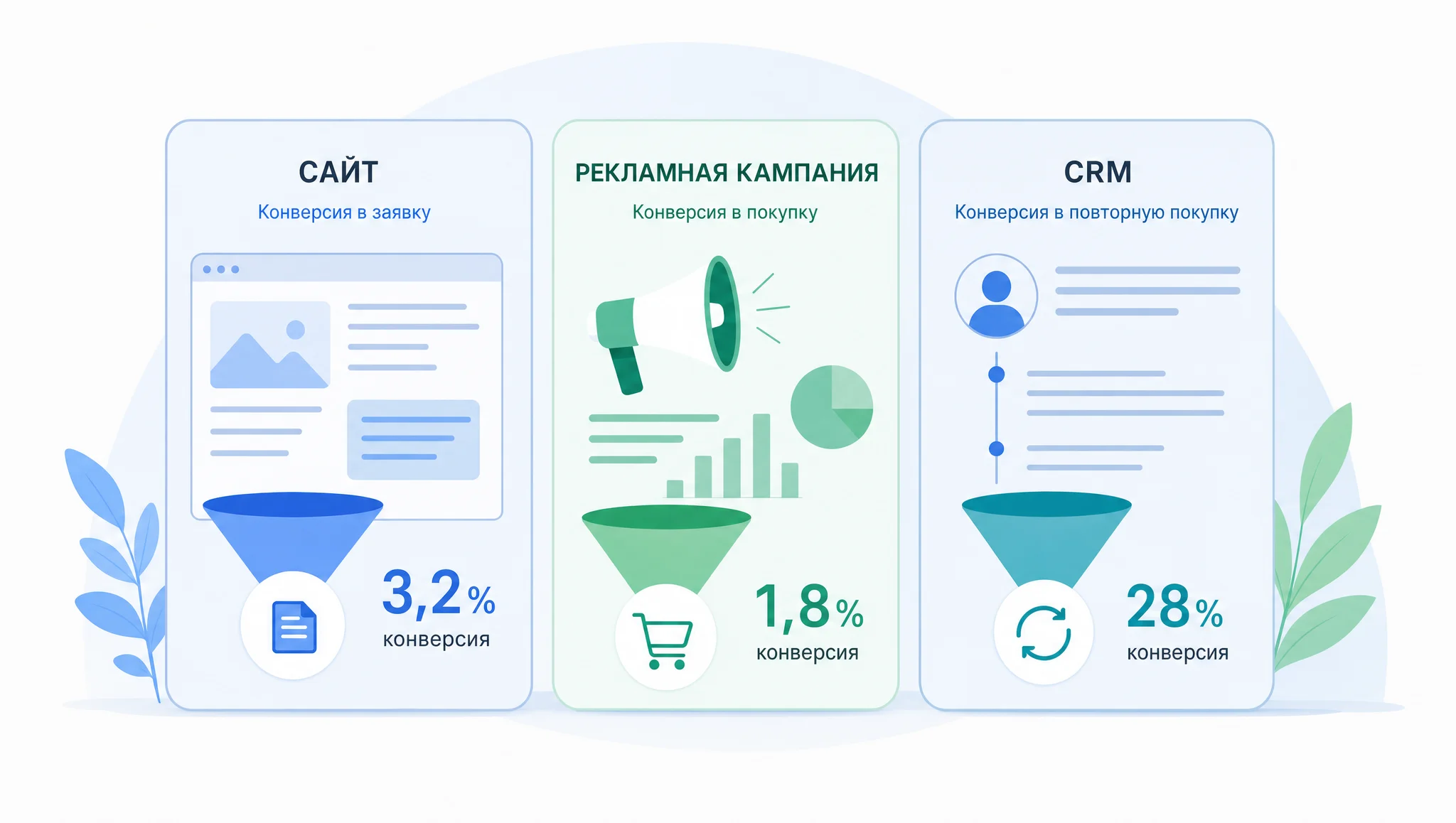 конверсии сайта рекламы и продаж