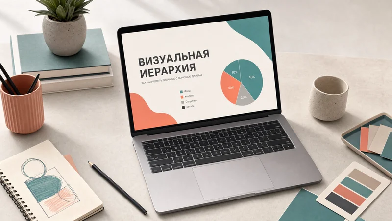 Аккуратное оформление презентации на ноутбуке