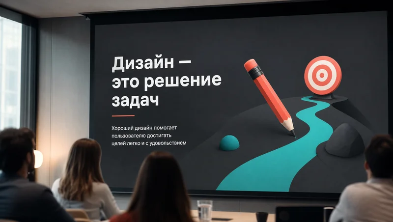 Контрастный текст на фоне слайда