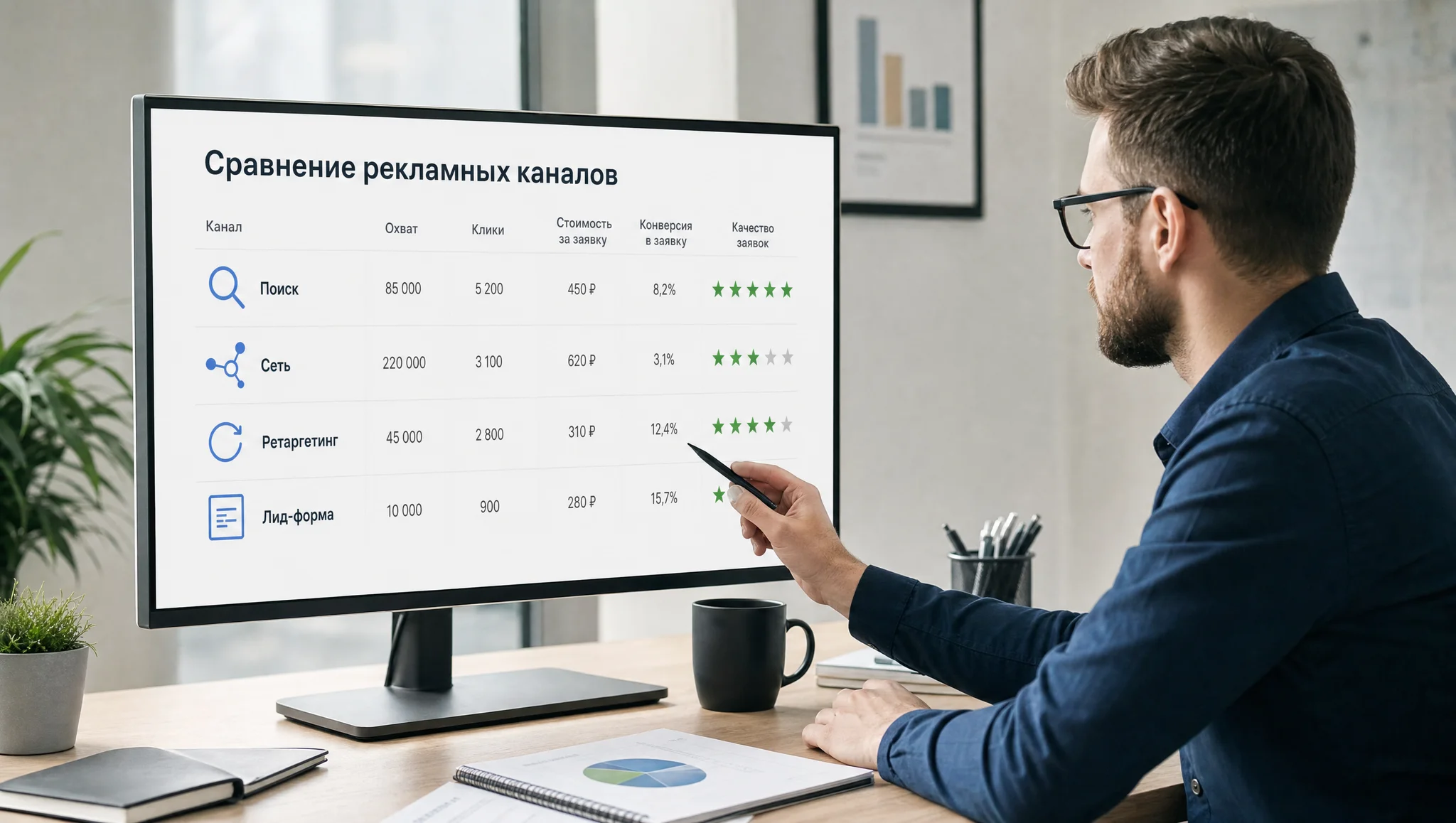 Сравнение CPL по рекламным каналам