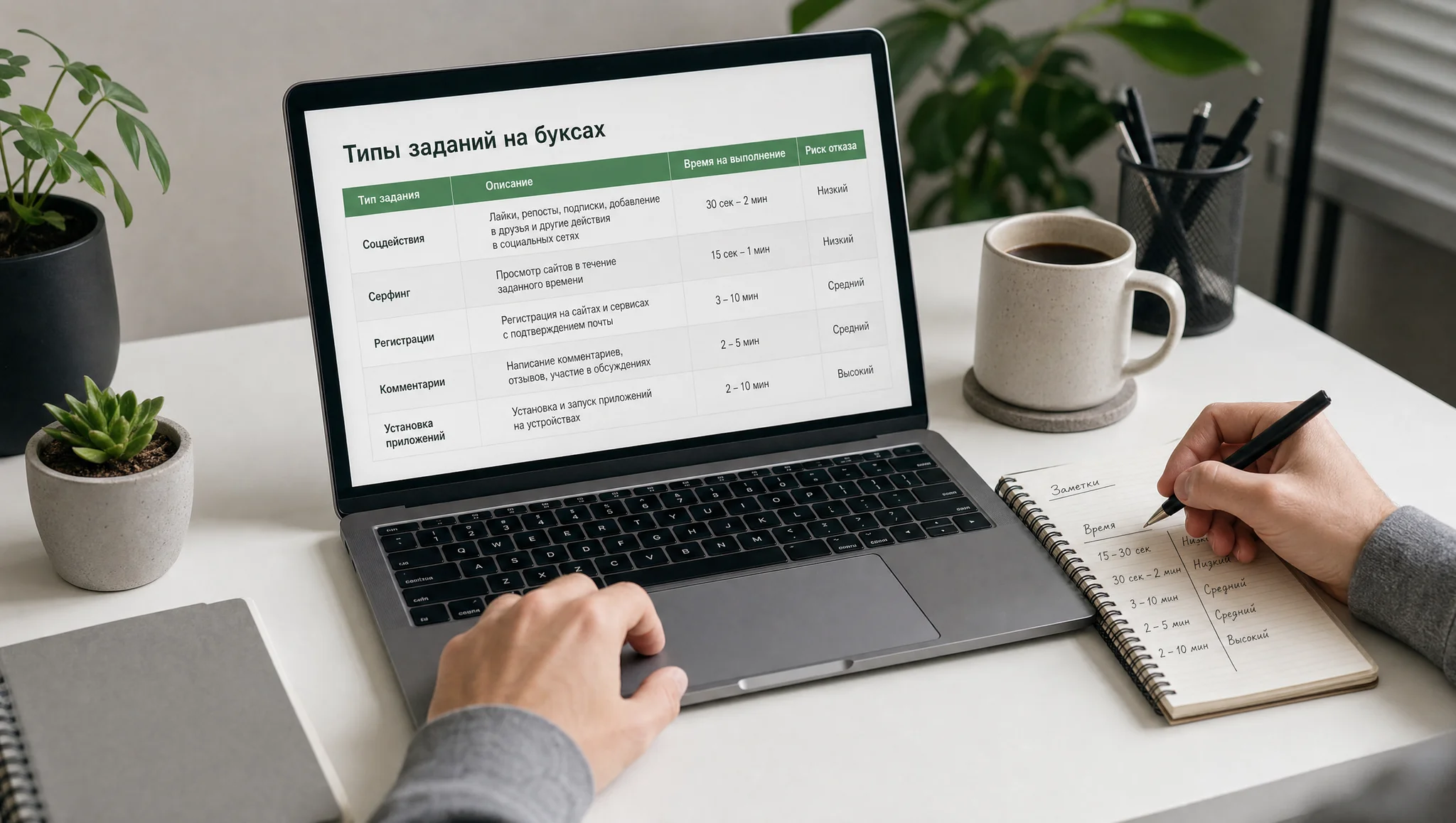 Карта типов заданий на буксах