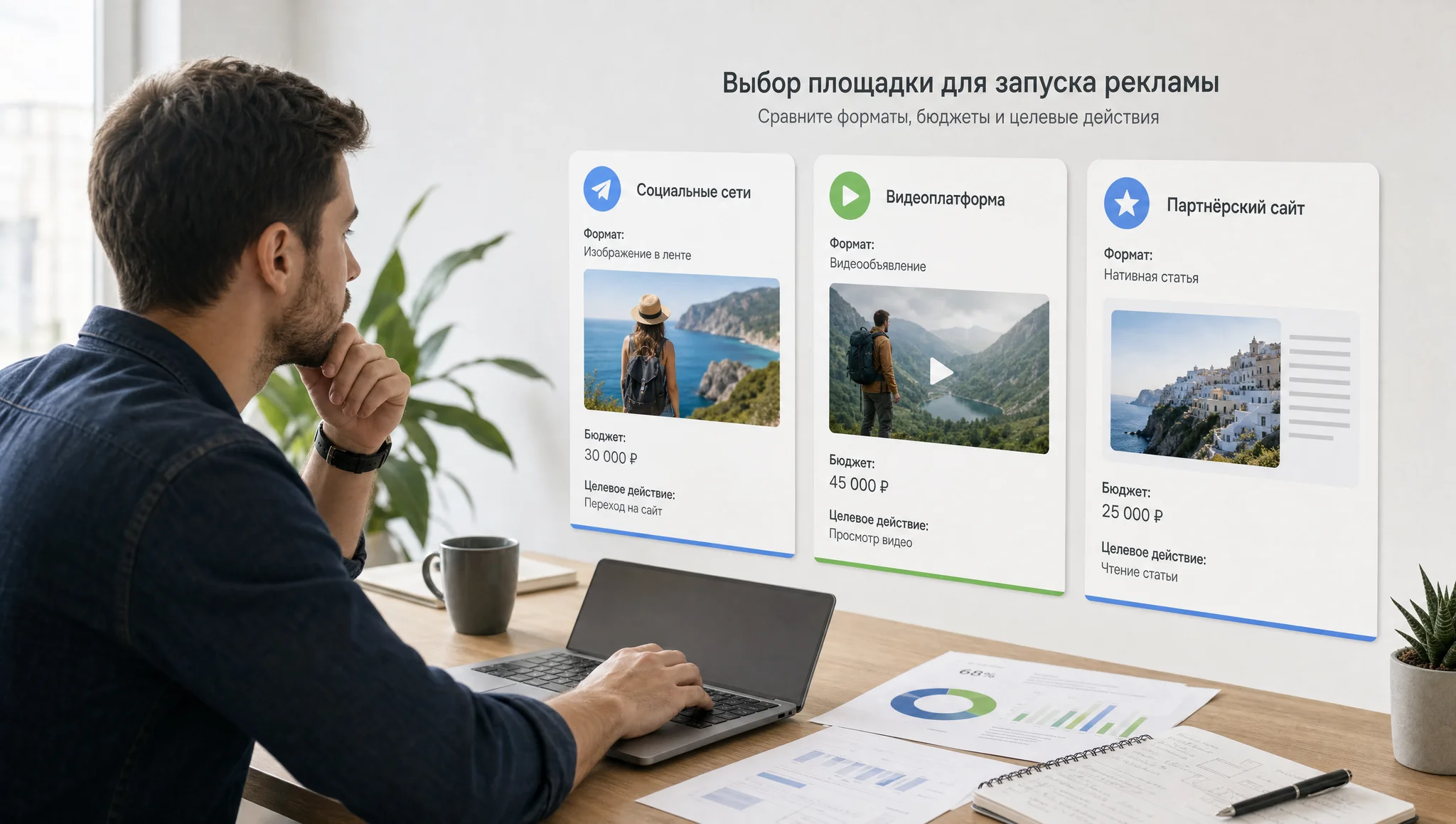 Выбор площадки и формата рекламной кампании