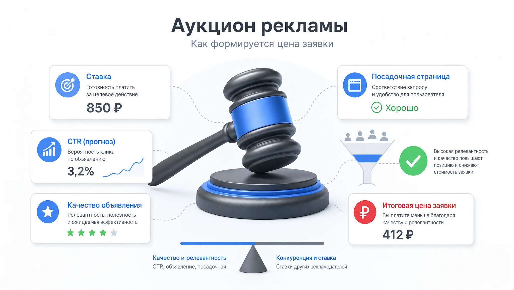 Факторы цены клика в рекламном аукционе
