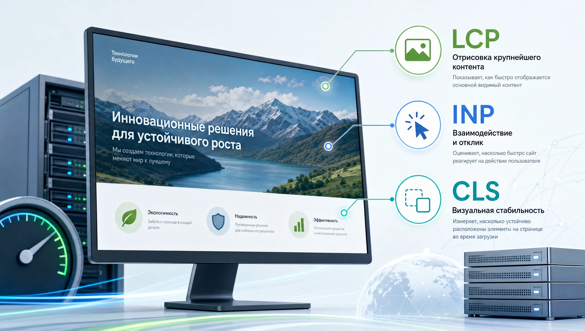 метрики Core Web Vitals на странице