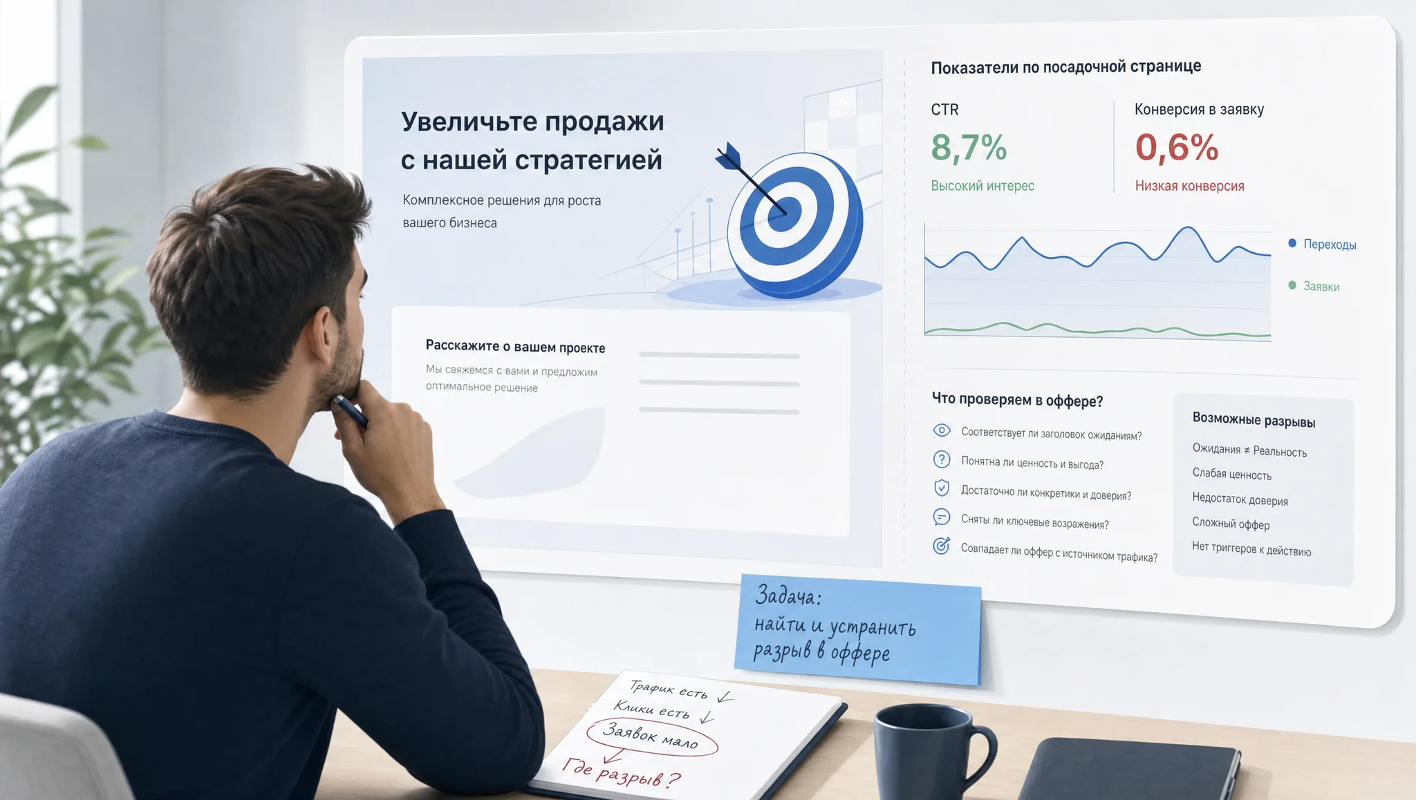 Высокий CTR и слабая конверсия