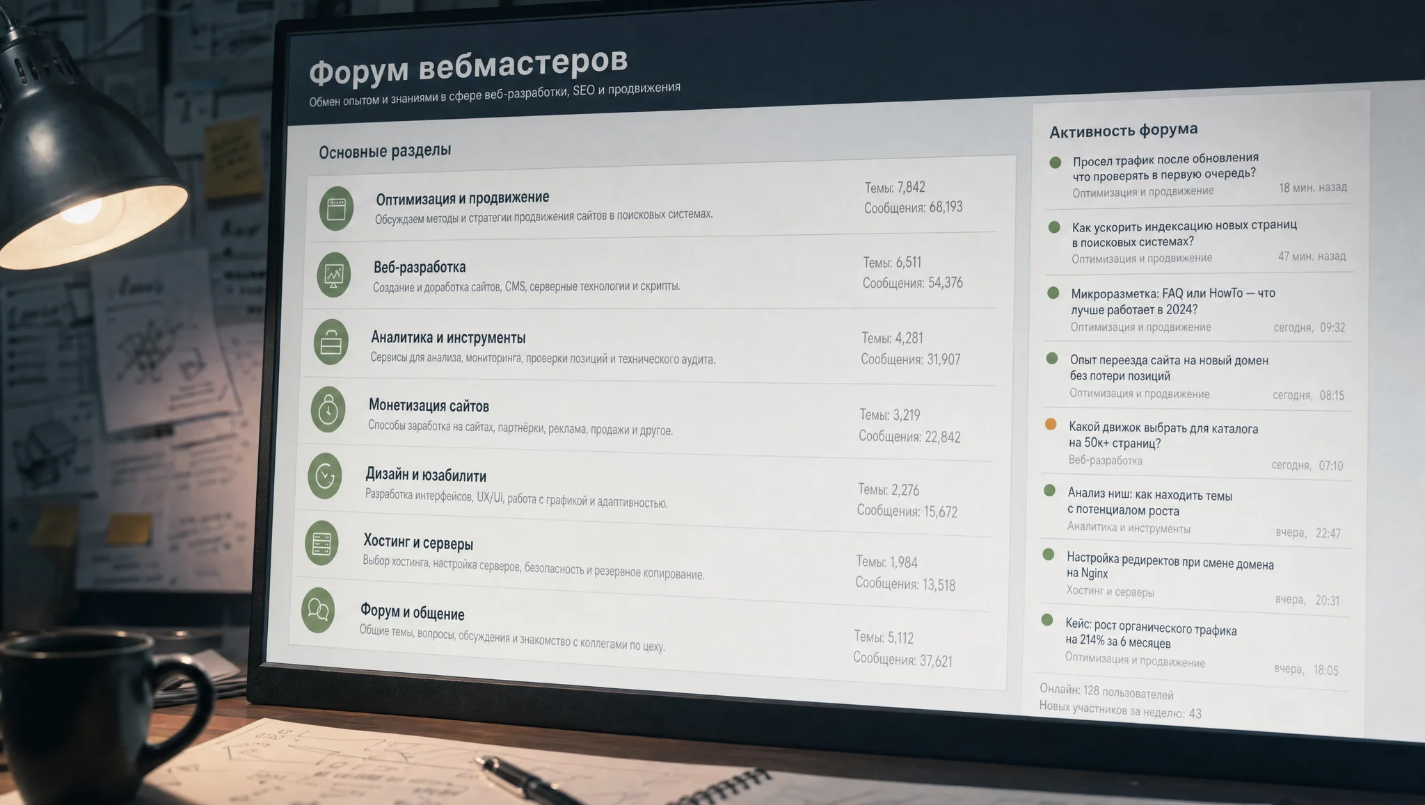структура разделов форума вебмастеров