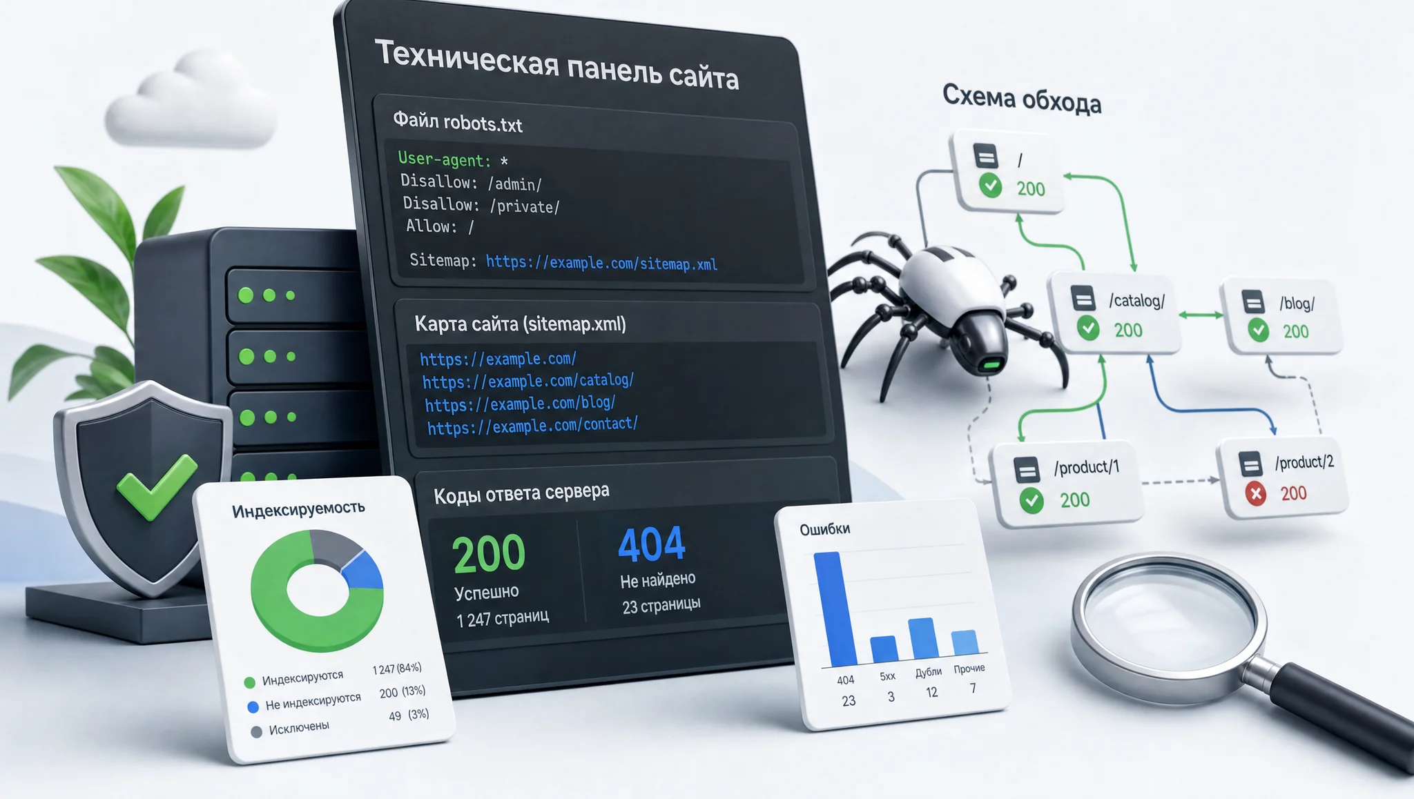 Проверка индексации и технических файлов
