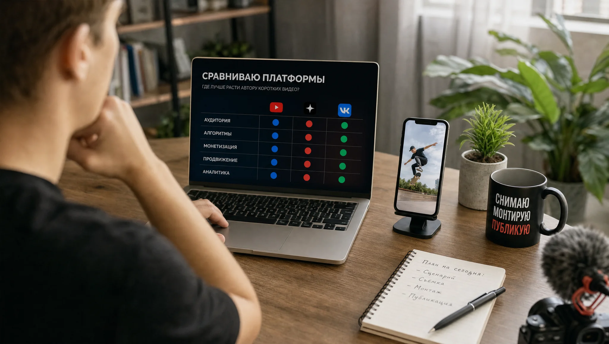 Автор сравнивает платформы коротких видео