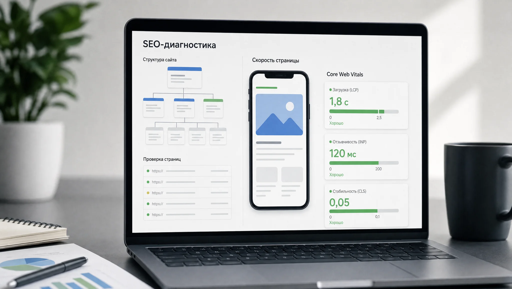Проверка скорости и Core Web Vitals