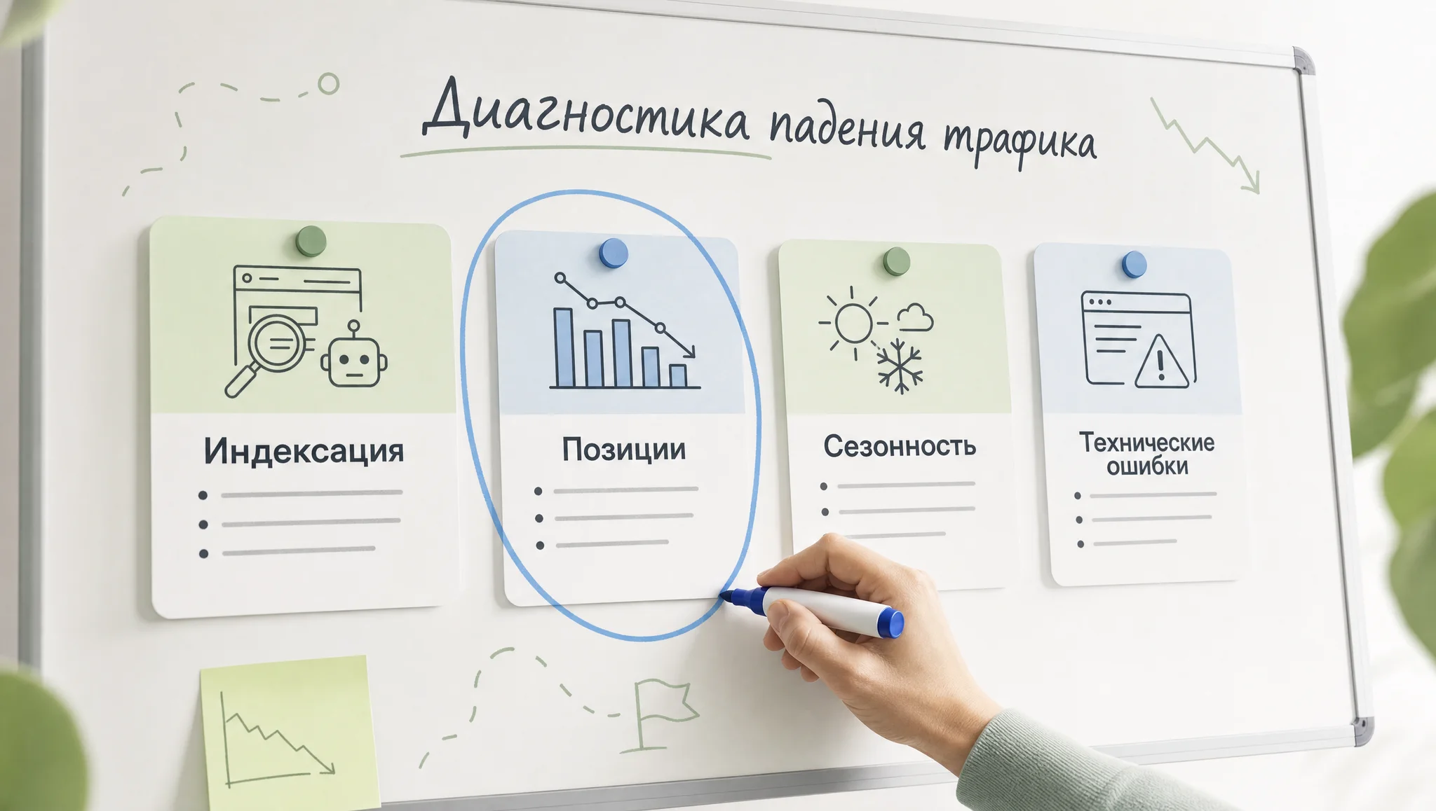 диагностика падения органического трафика
