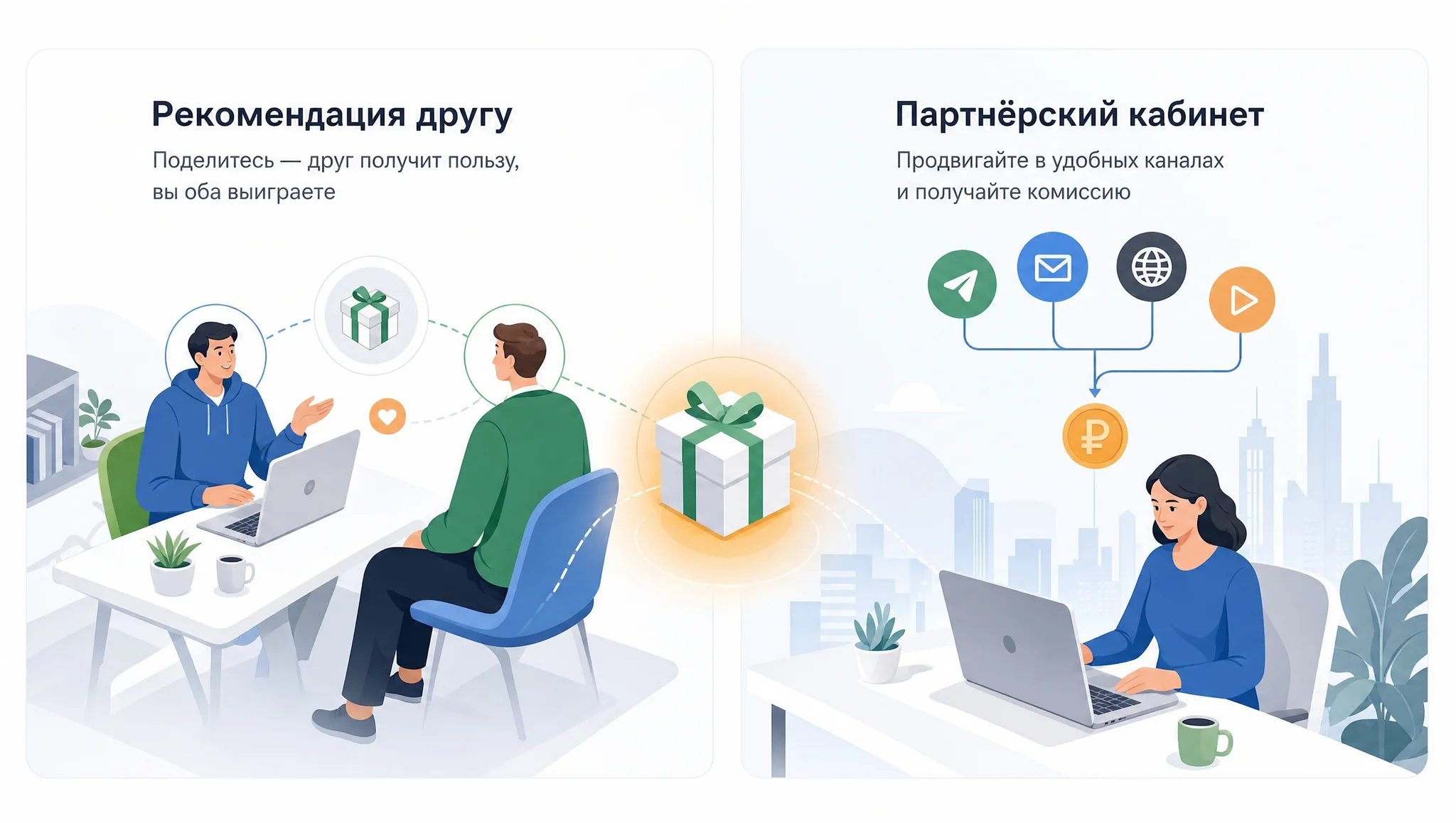 Сравнение реферальной и партнерской программ