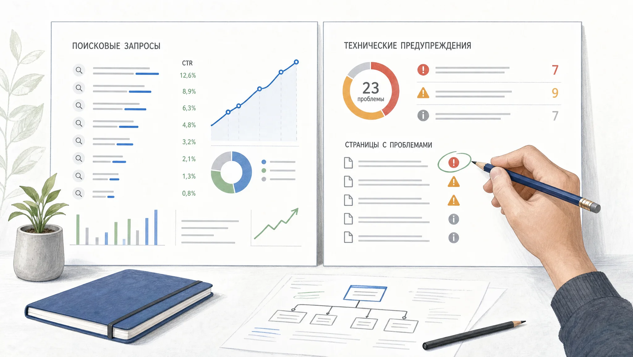 Сравнение данных Яндекса и Google
