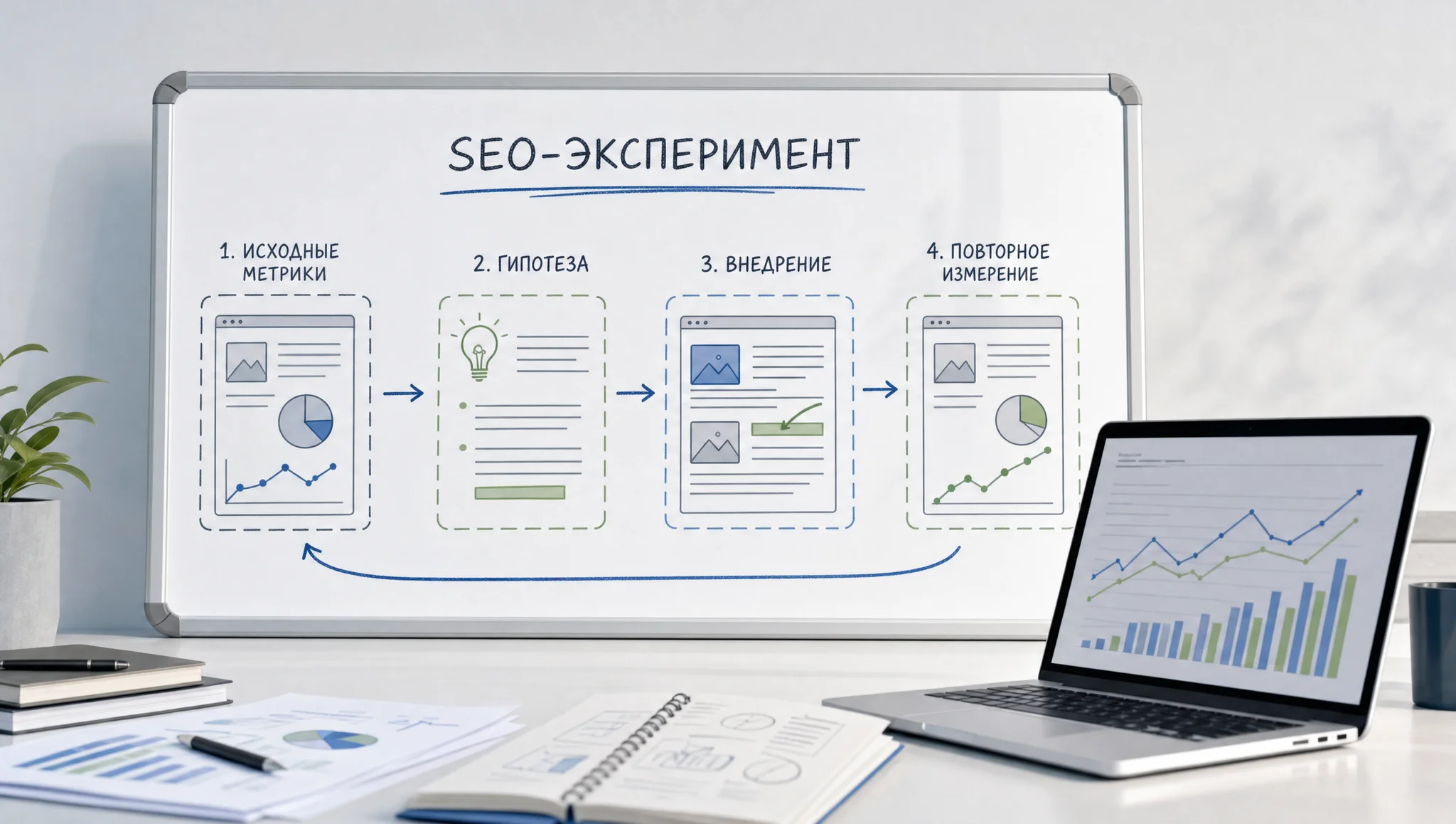 Схема этапов SEO-эксперимента