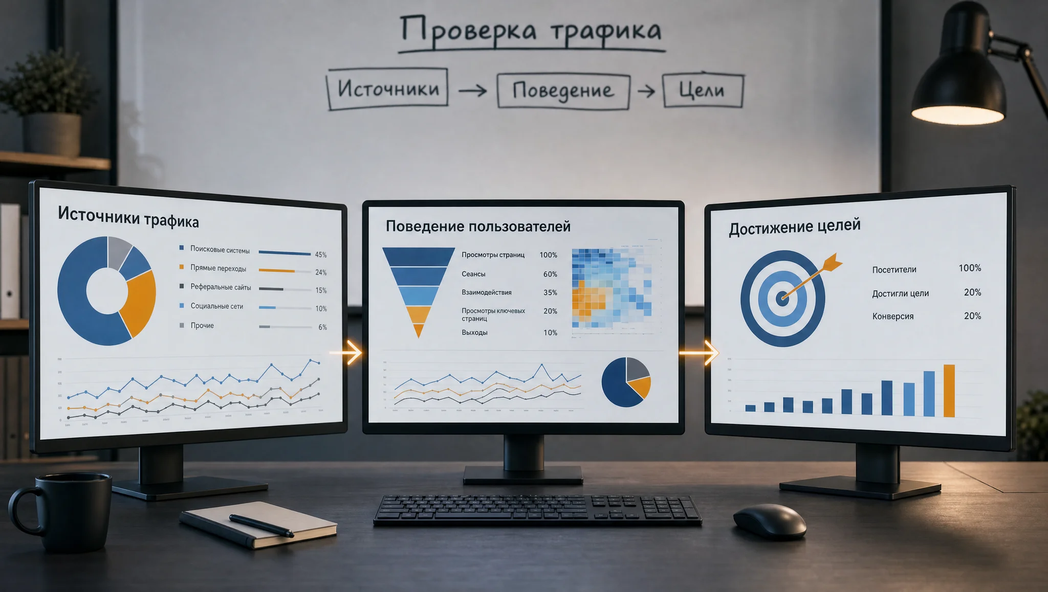 проверка источников и поведения трафика