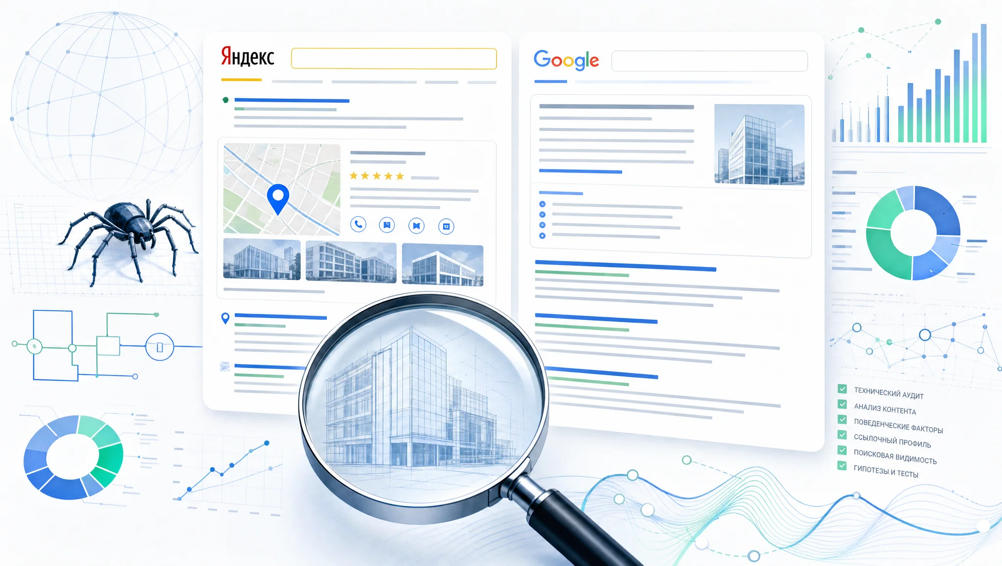 Яндекс и Google показывают разные выдачи