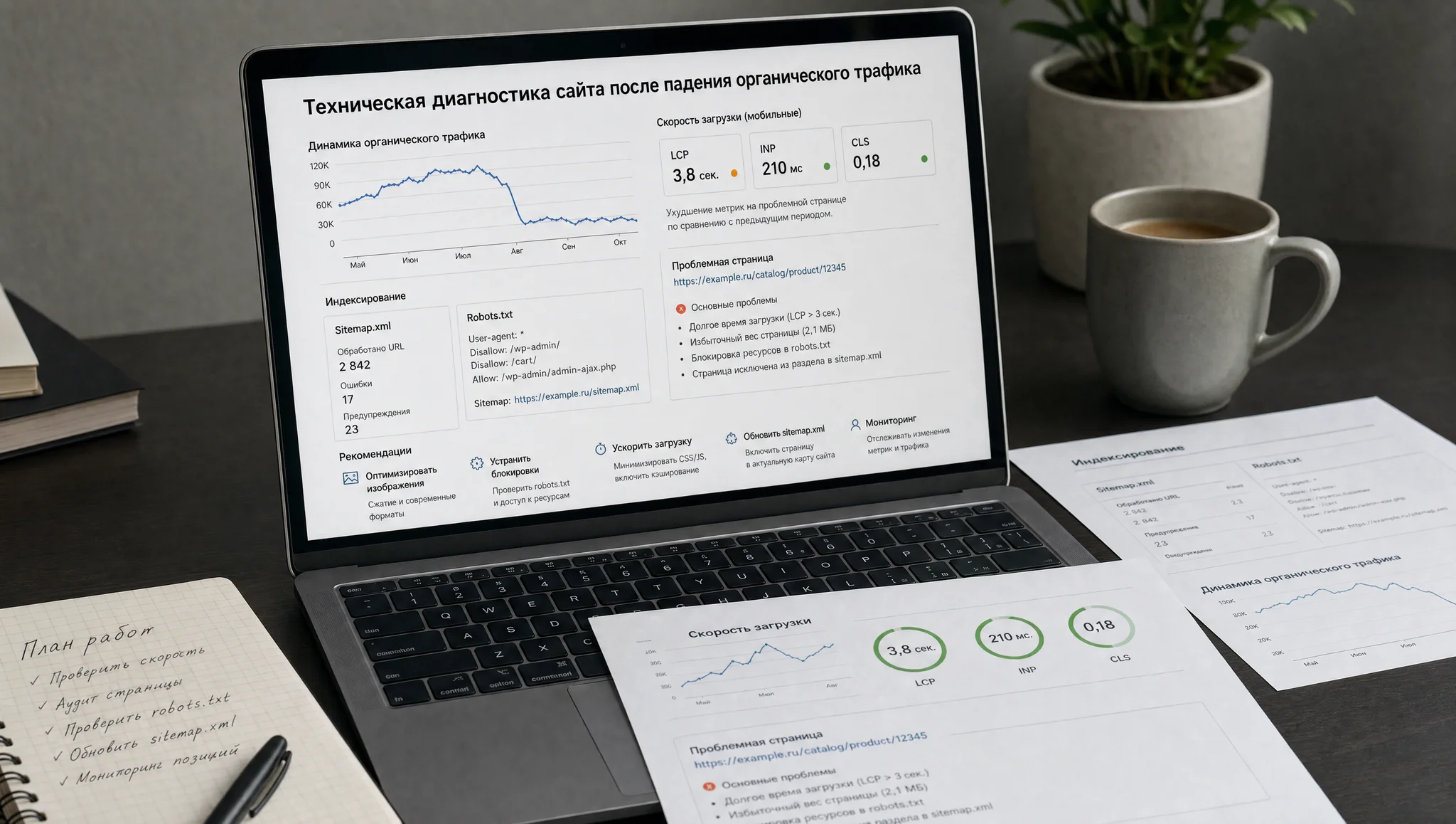 Диагностика SEO после изменения трафика