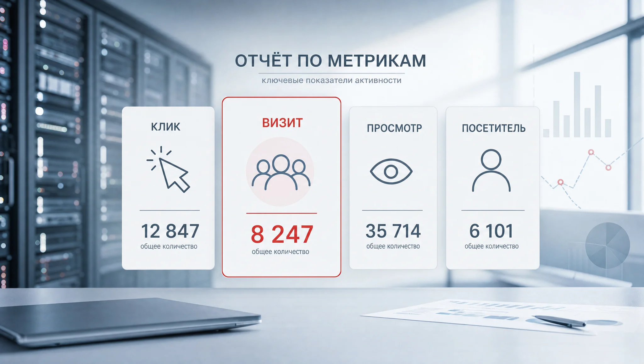 разные единицы учёта кликов и визитов