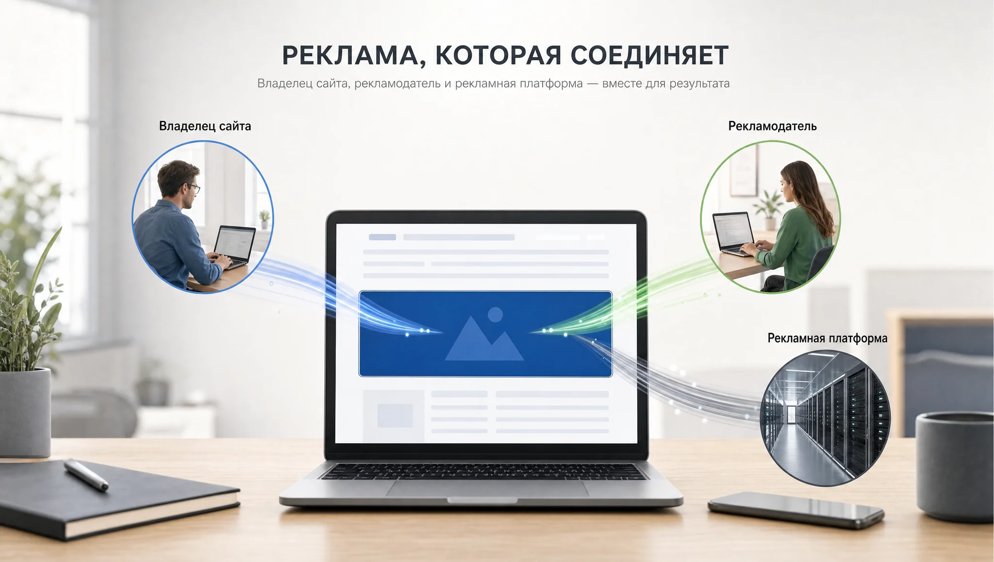 схема участников рекламы на сайте