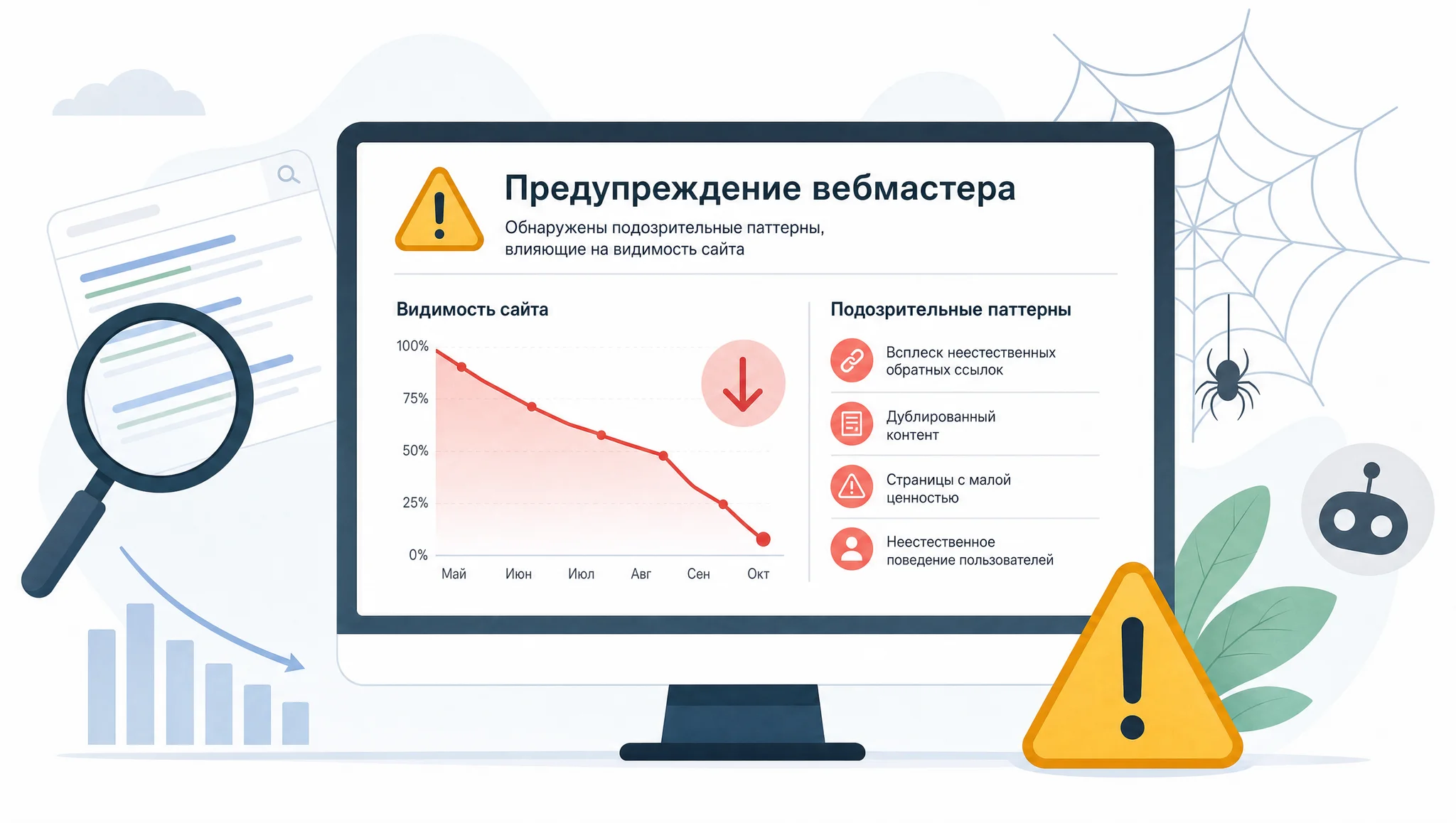 Риск просадки позиций сайта