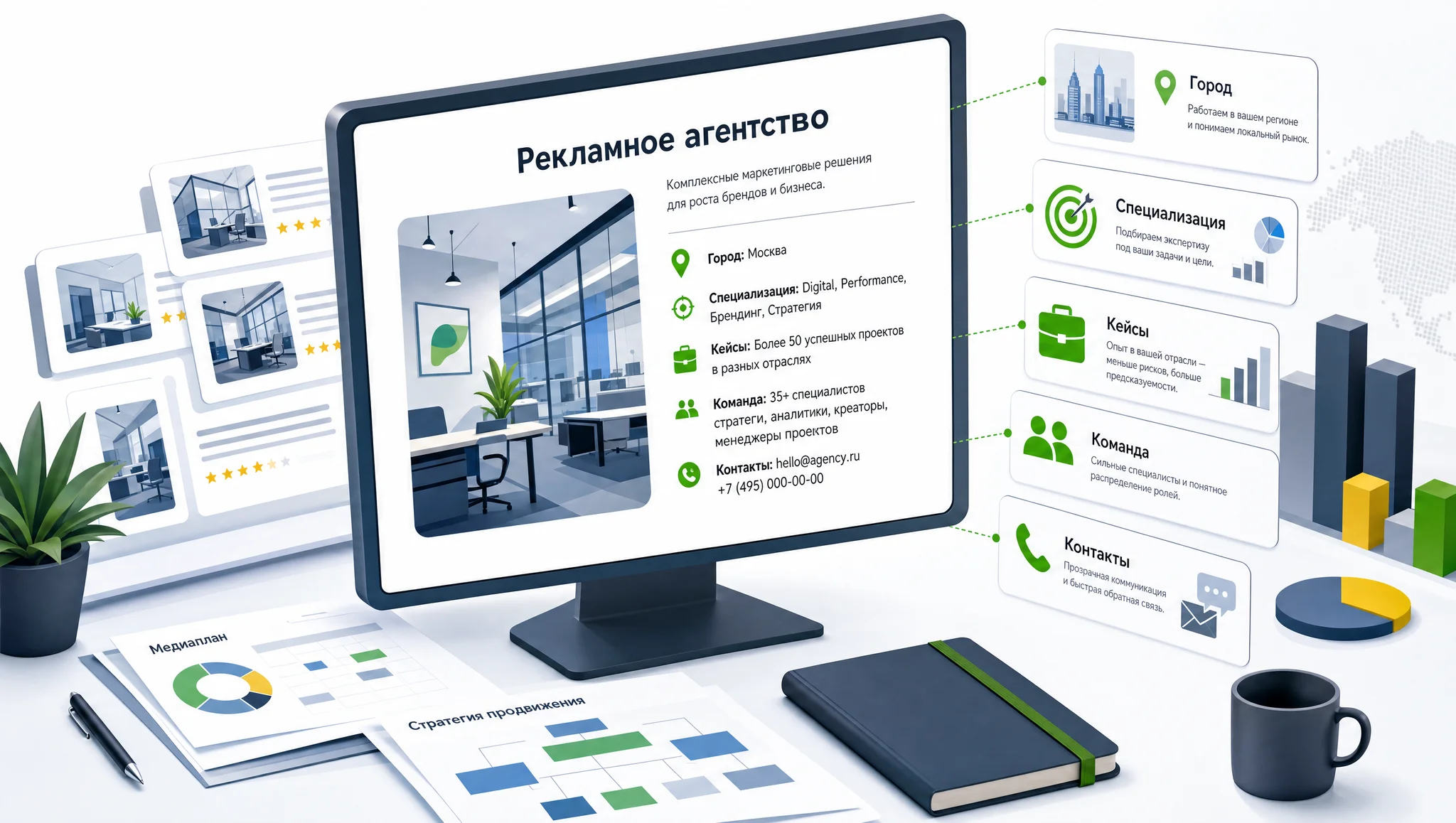 карточка агентства с важными полями