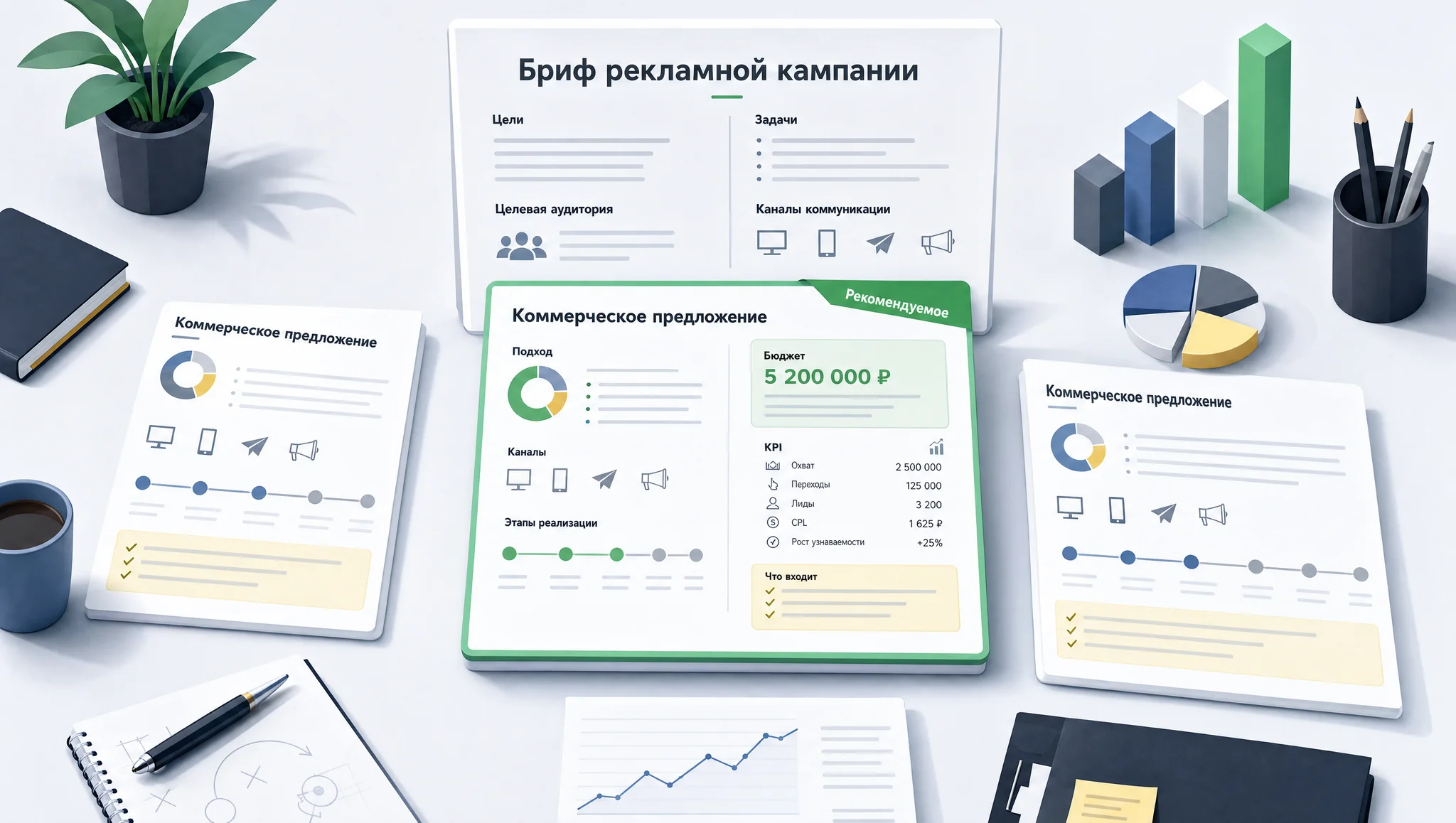 сравнение брифа и коммерческих предложений
