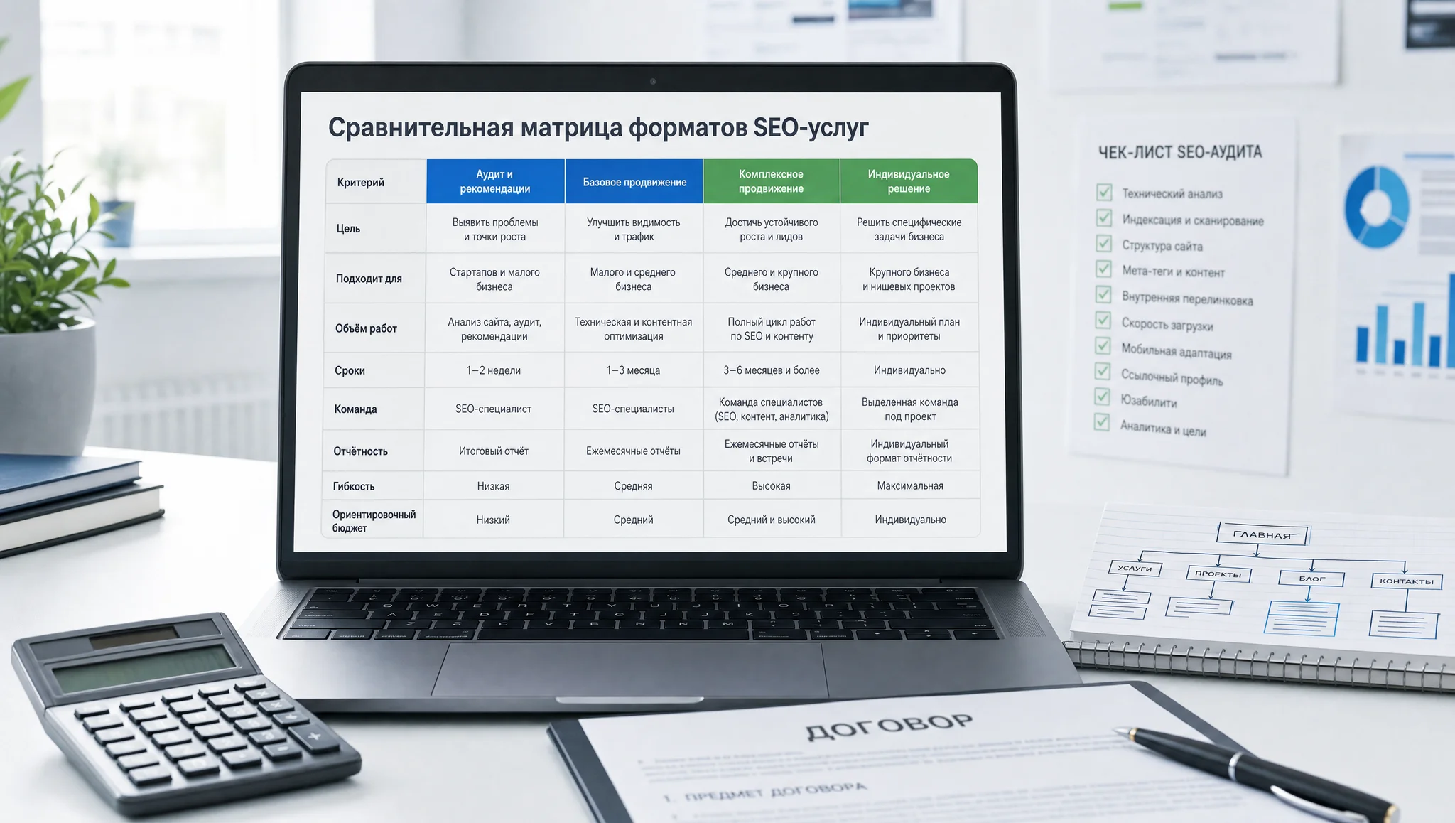 Матрица выбора формата SEO-услуг