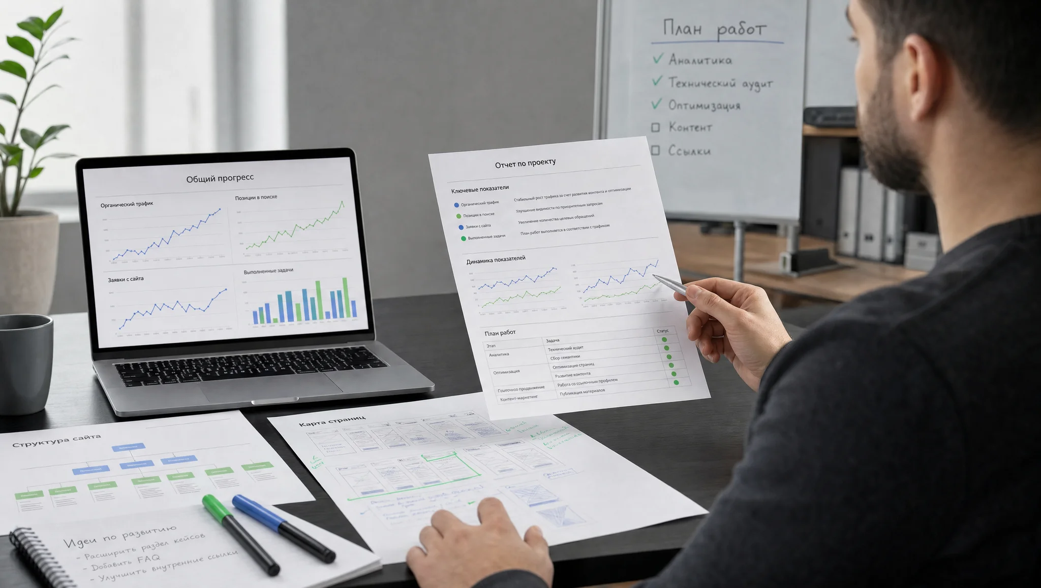 Контроль KPI и отчетности SEO