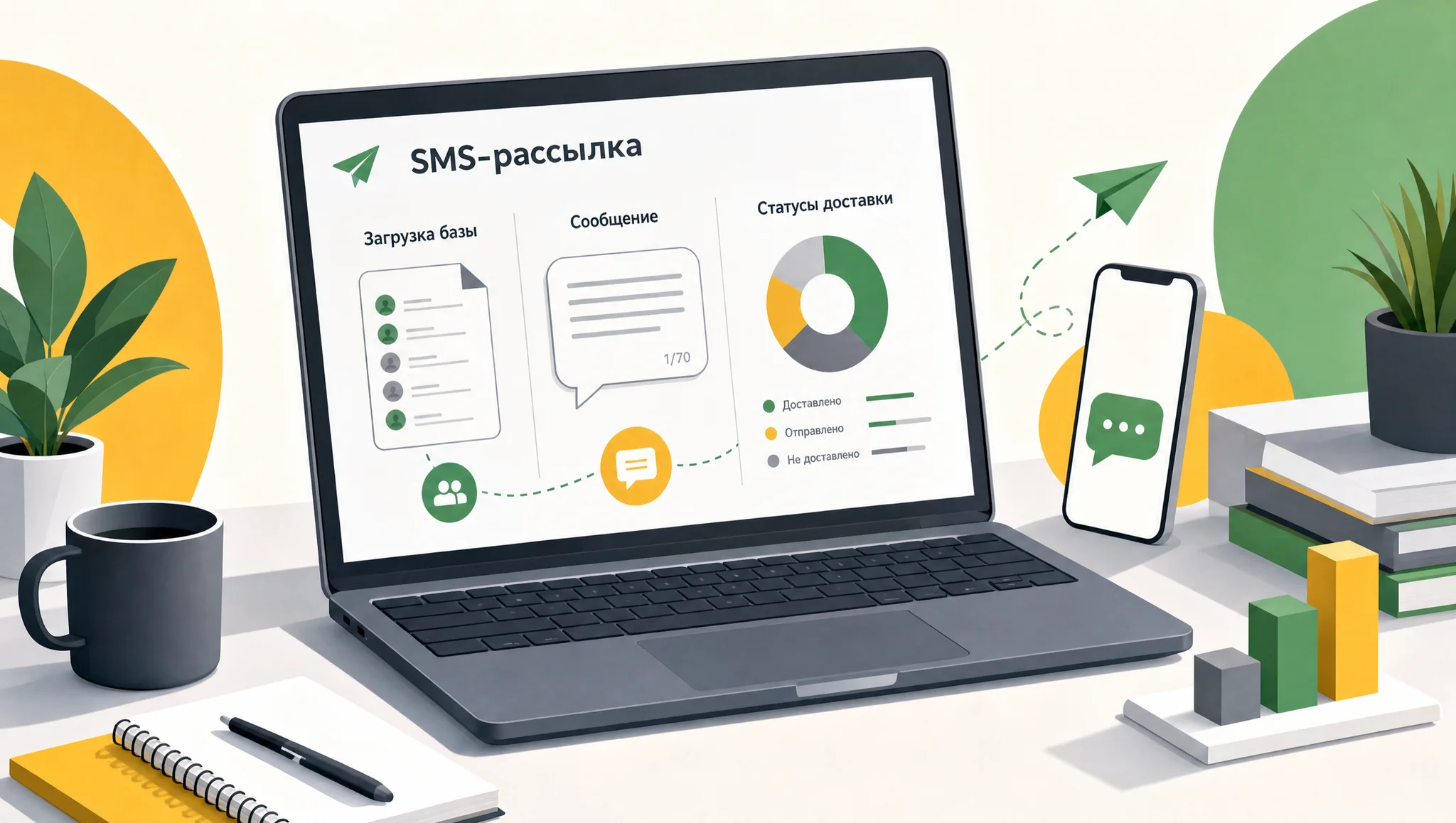 Сервис SMS-рассылки с отчётом доставки