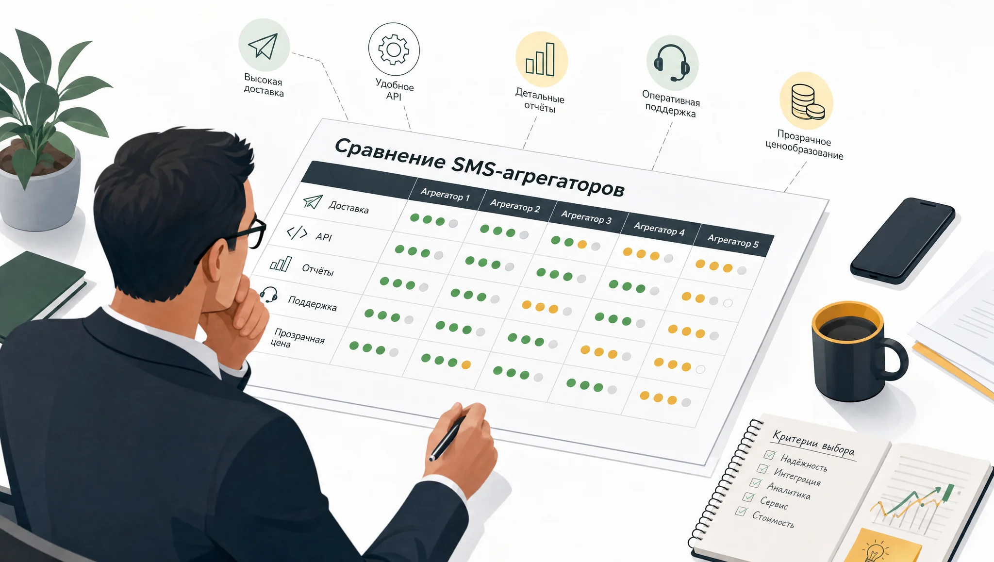 Сравнение SMS-агрегаторов для бизнеса