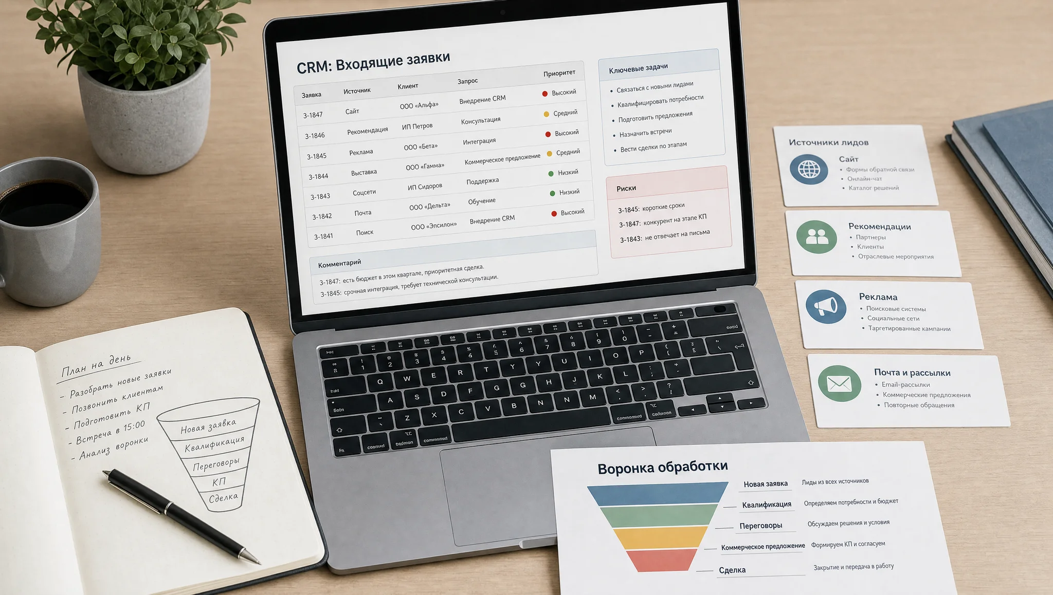 CRM с заявками из биржи лидов