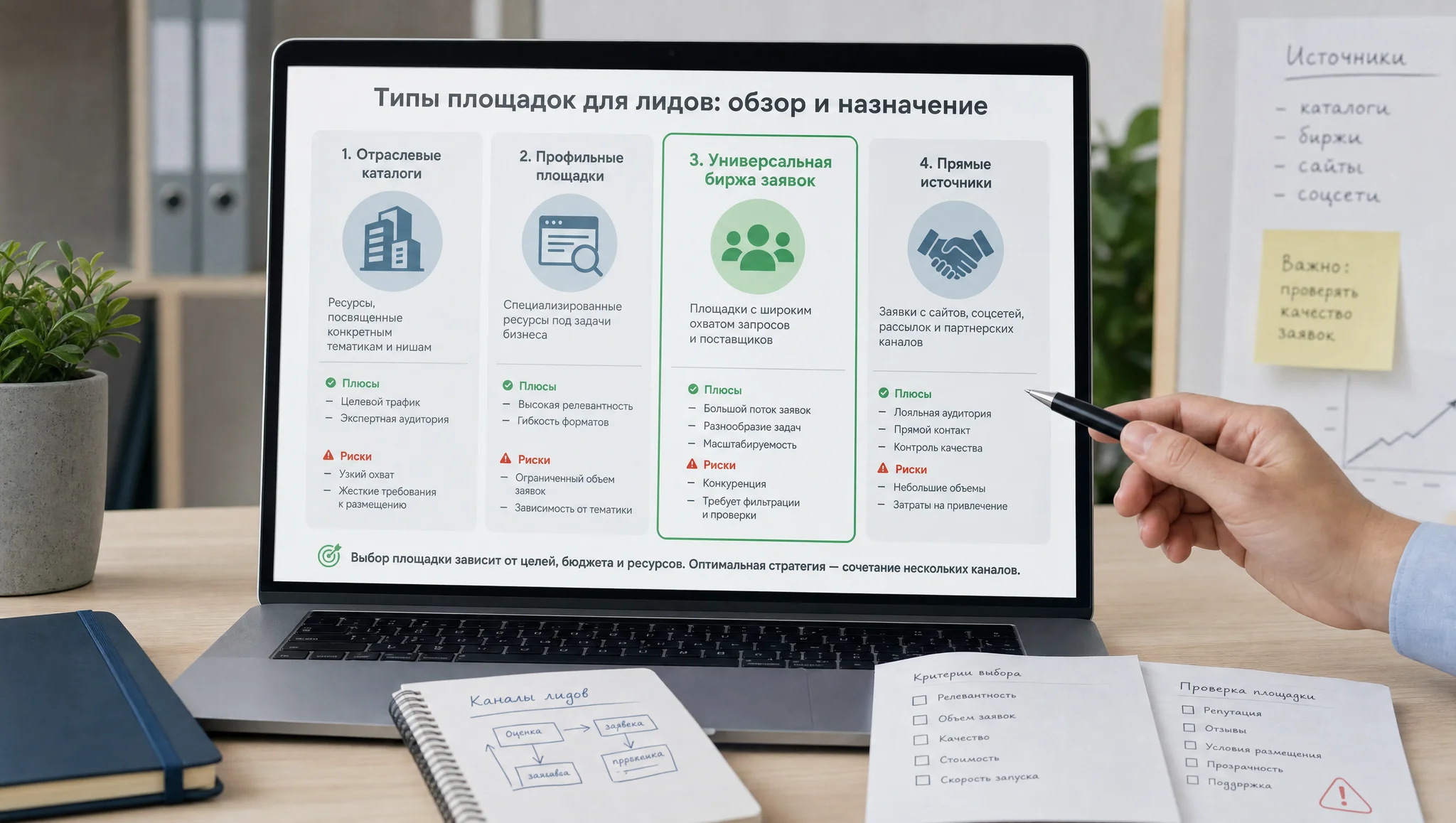 Каталог типов площадок для лидов